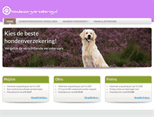 Tablet Screenshot of hondenzorgverzekering.nl